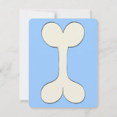 Blue Doggy Theme Anniversaire Invitation (Dos)