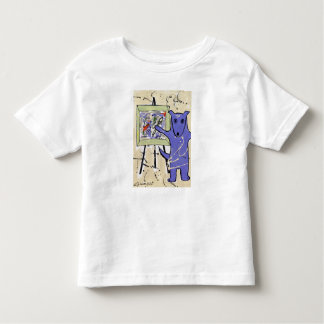 "Blue Dogs as Artists" Series by Artist Elizabeth Kinder Shirts