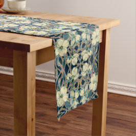 Blue Dogwood Pattern Table Runner Lange Tafelloper