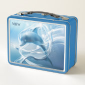 Blue Dolphin aangepaste monogram lunch dozen (Achterkant)