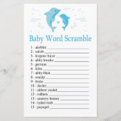 Blue Dolphin Baby word scramble game (Voorkant)