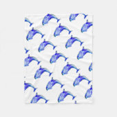 Blue Dolphin Fleece Blanket (Voorkant)