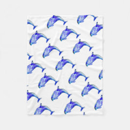 Blue Dolphin Fleece Blanket