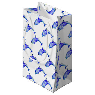 Blue Dolphin Gift Bag Klein Cadeauzakje
