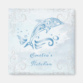Blue Dolphin Personalized Magnet Magneet (Voorkant)