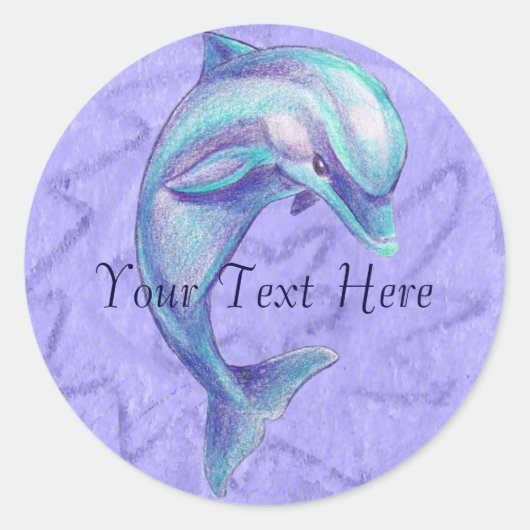 Blue Dolphin Sticker (Voorkant)