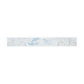 Blue Dolphin Wedding Invite Belly Band Uitnodigingen Wikkel (Vlak)