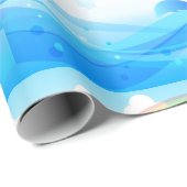 Blue Dolphins Jumping Cadeaupapier (Rol Hoek)