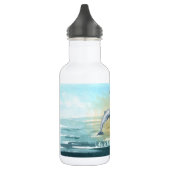 Blue Dolphins Jumping Sunny Water Waterverf Name Waterfles (Links)