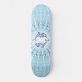 Blue Dolphins Mandala Maritime Skateboard (Voorkant)