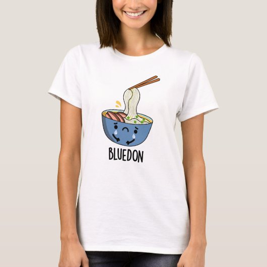 Blue-don Funny Udon Pun T-shirt (Voorkant)