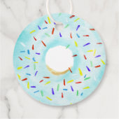 Blue Donut Baby Sprinkle Classic Ronde Sticker Bedankjes Labels (Achterkant)
