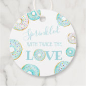 Blue Donut Baby Sprinkle Classic Ronde Sticker Bedankjes Labels (Voorkant)