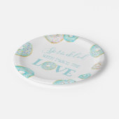 Blue Donut Baby Sprinkle papier Bord (Gekanteld)