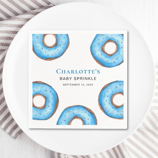Blue Donut Baby Sprinkle Servet