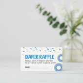 Blue Donut Luier Raffle Ticket Informatiekaartje (Staand voorkant)