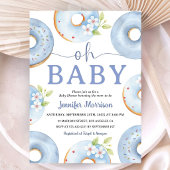 Blue Donuts Baby Shower Invitation