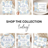 Blue Donuts Baby Shower Invitation