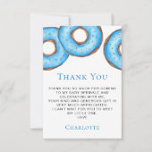 Blue Donuts Baby Sprinkle Bedankkaart (Voorkant)