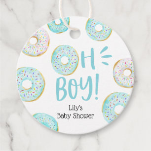 Blue Donuts Baby Sprinkle Classic Ronde Sticker Bedankjes Labels