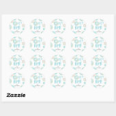 Blue Donuts Baby Sprinkle Ronde Sticker (Vel)