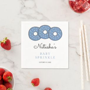 Blue Donuts Illustration Baby shower Sprinkle Servet