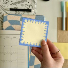 Blue Doodle Border Post-it Notes 7,6 x 7,6 cm