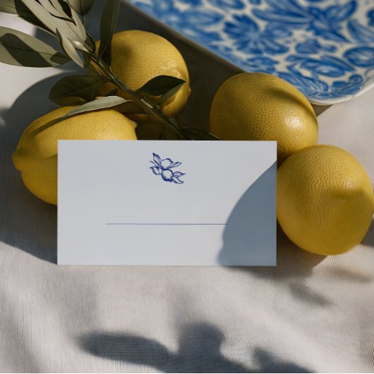 Blue Doodle Lemons Wedding