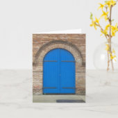 Blue Door Note-Kaart Kaart (Gele Bloem)
