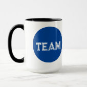 Blue Dot Election Black and White Coffee Mok (Links)