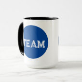 Blue Dot Election Black and White Coffee Mok (Voorkant links)