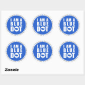Blue Dot U.S.A. Large Ronde Sticker (Vel)