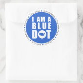 Blue Dot U.S.A. Large Ronde Sticker (Tas)