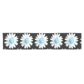 Blue Dotted Daisy's Korte Tafelloper (Horizontaal)