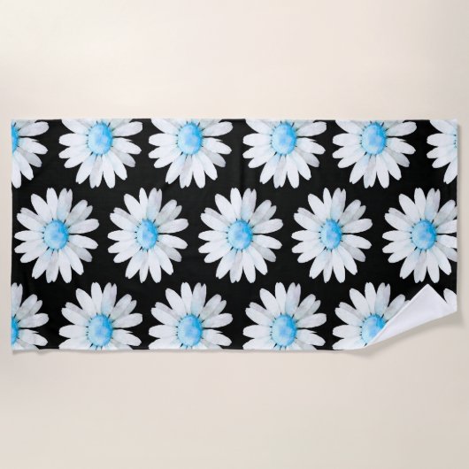 Blue Dotted Daisy's Strandlaken (Voorkant)