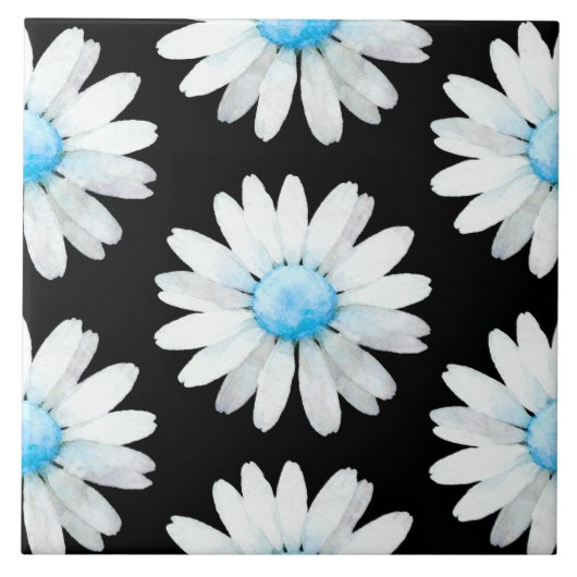 Blue Dotted Daisy's Tegeltje (Voorkant)