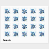 Blue Dove en Star of David Peace Vierkante Sticker (Vel)