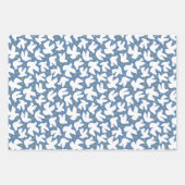 Blue Dove Hanoukka Star of David Wrapping Papier (Devant 3)