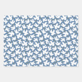 Blue Dove Hanoukka Star of David Wrapping Papier (Devant)