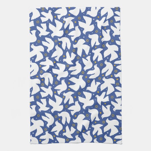 Blue Dove Star de David Hanoukka Serviette de cuis (Vertical)