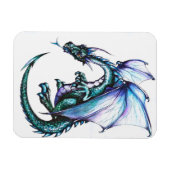 Blue Dragon 3"x4" Photo Magnet Magneet (Horizontaal)