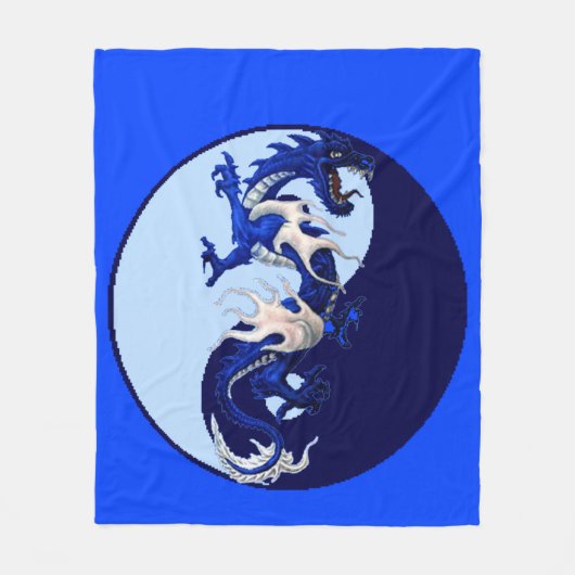 Blue Dragon Blanket Fleece Deken (Voorkant)