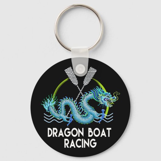 Blue Dragon Boat Racing Sleutelhanger (Voorkant)