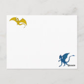 Blue Dragon-Briefkaart van IDC Briefkaart (Achterkant)