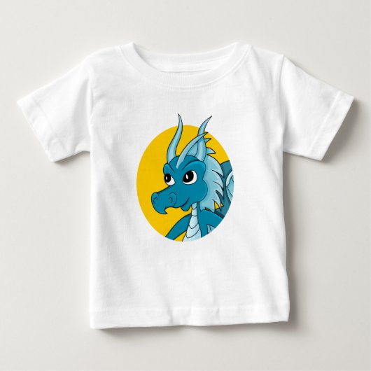 Blue dragon cartoon baby T-Shirt (Voorkant)