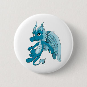 Blue Dragon Cartoon Ronde Button 5,7 Cm