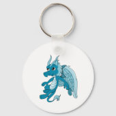 Blue Dragon Cartoon Sleutelhanger (Achterkant)
