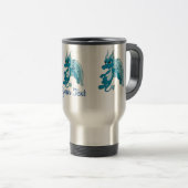 Blue Dragon Cartoon Travel Mug Reisbeker (Voorkant rechts)