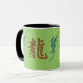 Blue Dragon Chinese Année du Dragon Design Mug (Devant gauche)
