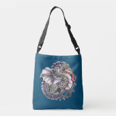 Blue Dragon Cross Body Bag Crossbody Tas (Achterkant)